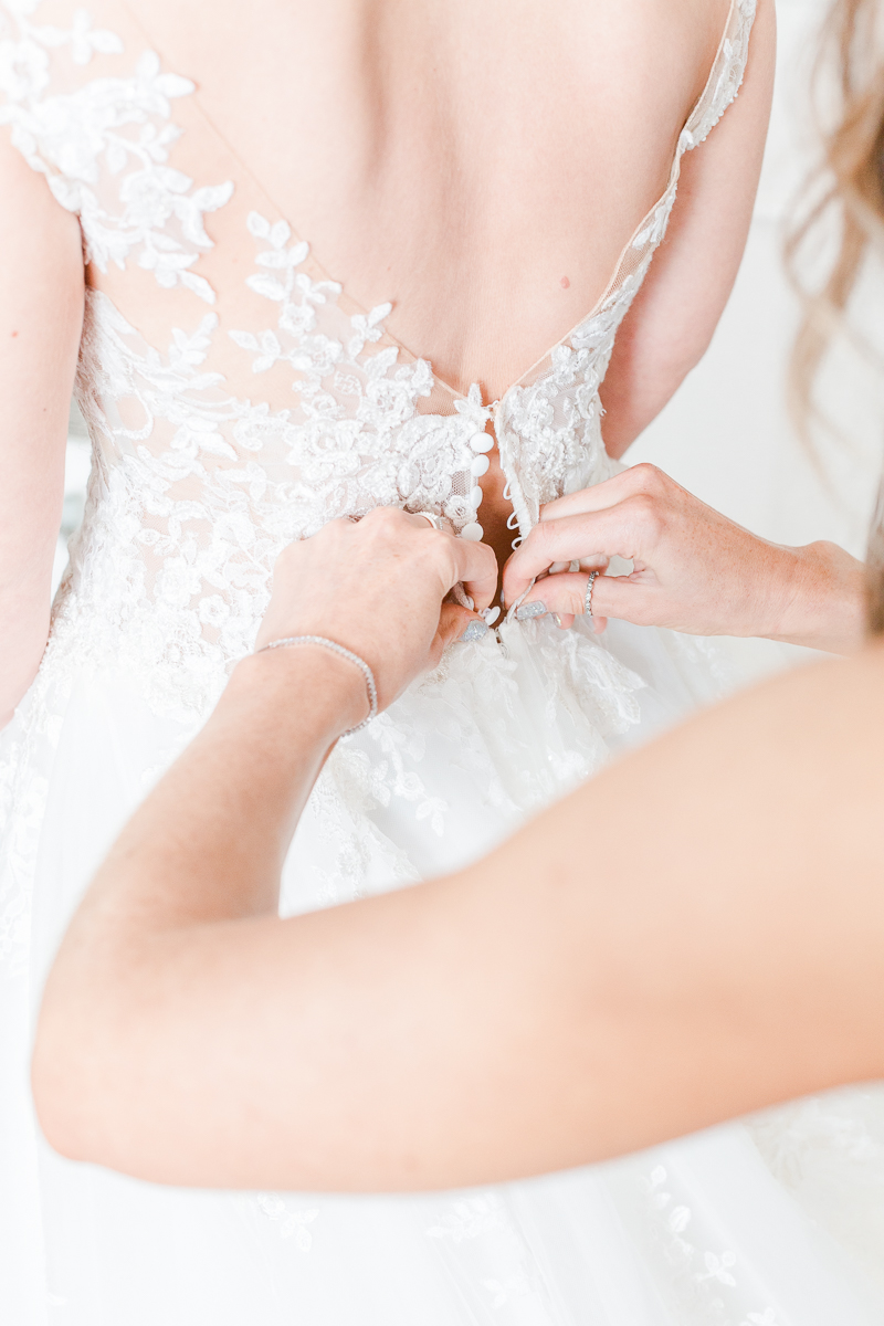 back of wedding dress