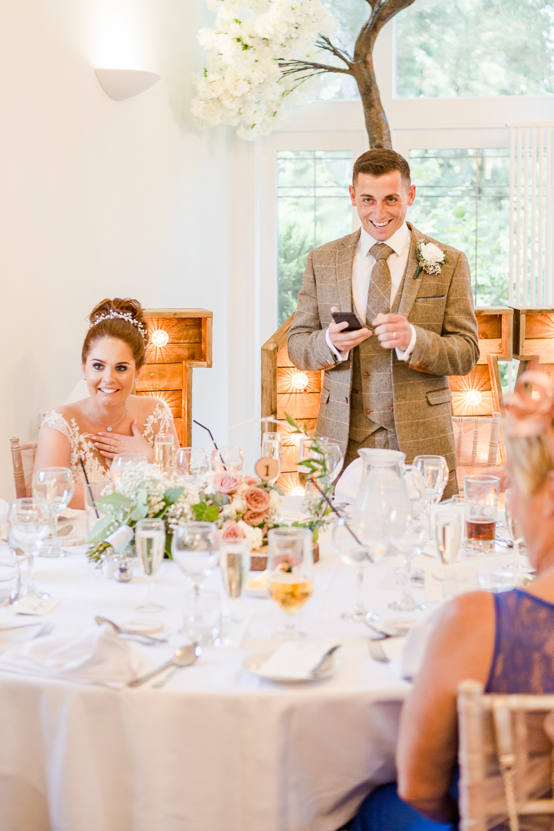 groom giving speech