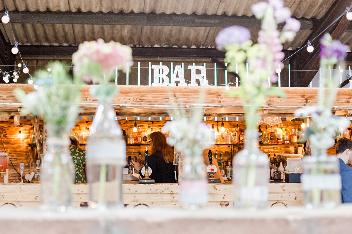 Wedding Bar in cow shed